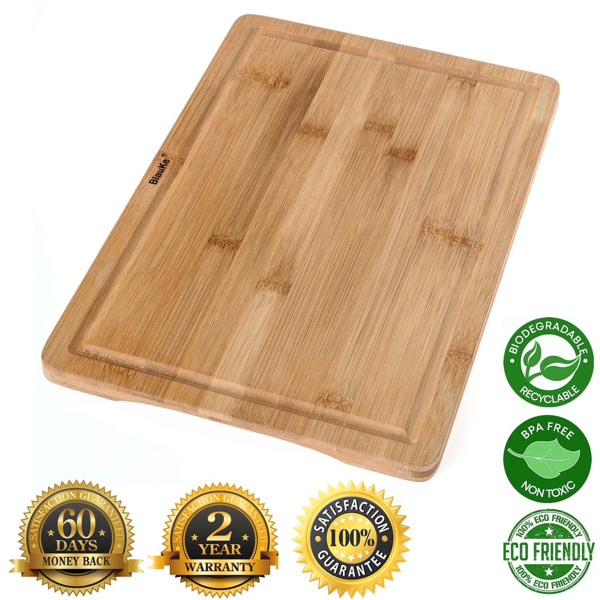 PureBoo 100% Natural Bamboo Cutting Board - 15x10in