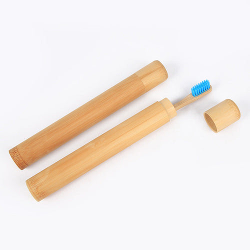Bamboo Toothbrush Novelty Wooden Teeth Brush Soft-Bristle Bamboo Fiber Wooden Handle Bamboo Tube Charcoal Set